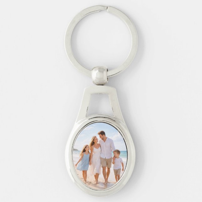 Custom Personalized Family Photo Keychain (Front)