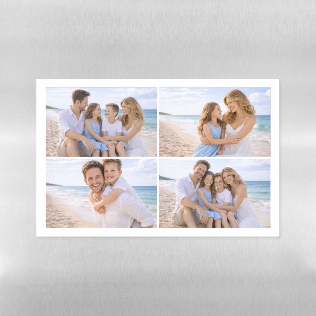 Custom Personalized Family Photo Magnetic Dry Erase Sheet (Horizontal)