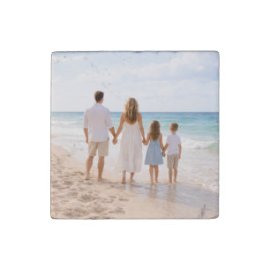 Custom Personalized Family Photo Stone Magnet