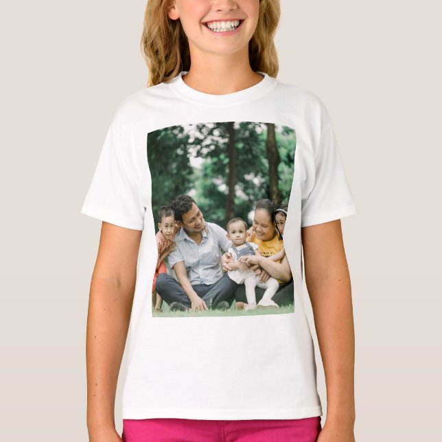 Custom Personalized Family Photo T-Shirt (Front)