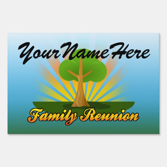Custom Personalized Family Reunion Yard Sign (Front)