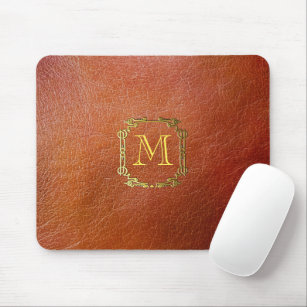 Custom Personalized Faux Leather Mouse Pad