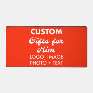 Custom Personalized Ferrari Red Desk Mat