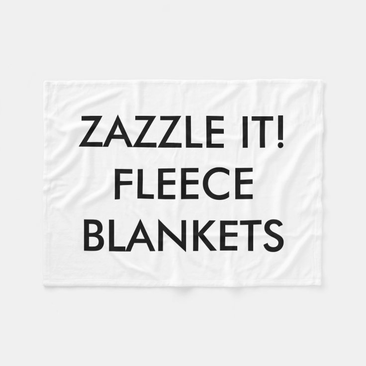 Custom Personalized Fleece Blanket Blank Template Zazzle