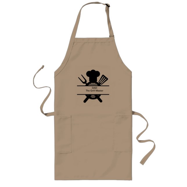 Custom Personalized  Flippin Awesome Dad Long Apron (Front)