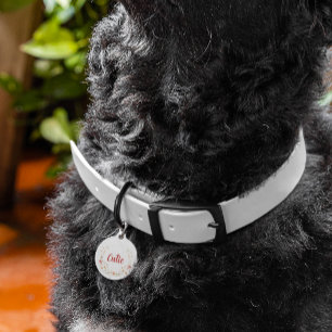 Custom Personalized Floral Dog Pet Tag Wildflowers