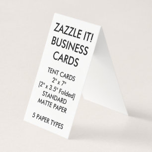 Custom Personalized Folded Tent Business Cards