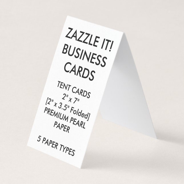 Custom Personalized Folded Tent Business Cards (Front)