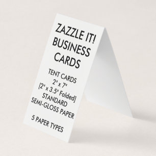 Custom Personalized Folded Tent Business Cards