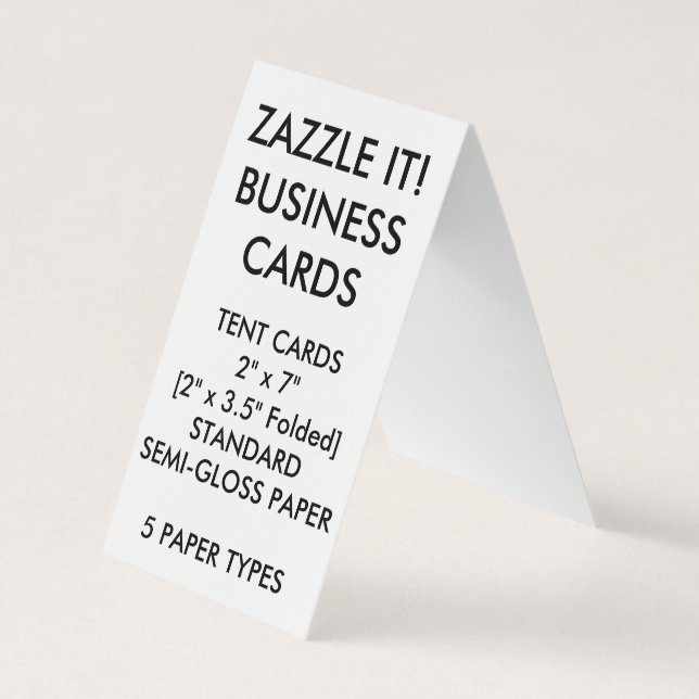 Custom Personalized Folded Tent Business Cards (Front)