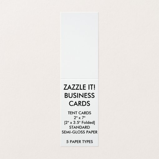 Custom Personalized Folded Tent Business Cards Zazzle