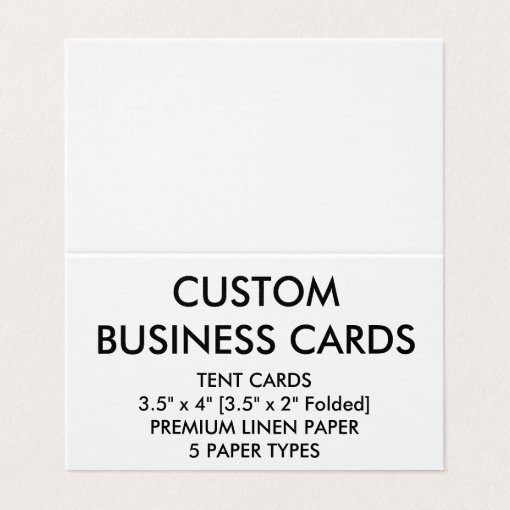 Custom Personalized Folded Tent Business Cards Zazzle
