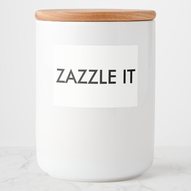 Custom Personalized Food Jar Label Blank Template (Front)