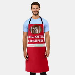 Custom Personalized Football Grill BBQ Tailgate Apron