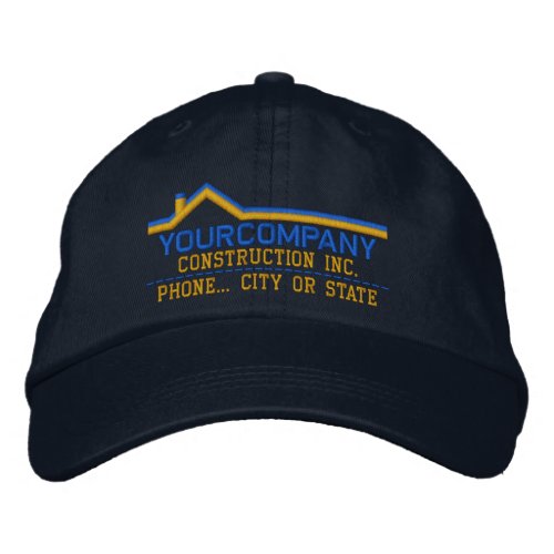 Custom Personalized for Your Construction Business Embroidered Baseball Cap