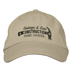 Custom Personalized for Your Construction Business Embroidered Baseball Hat