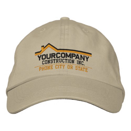 Custom Personalized for Your Construction Business Embroidered Baseball Hat