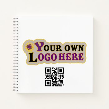 Custom Personalized Front Logo Back  Text Notebook by CustomizePersonalize at Zazzle