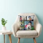 Custom Personalized Full Color Collage Photo Gift Throw Pillow (Chair)