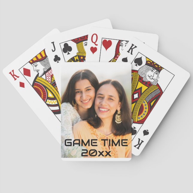 Custom personalized full photo poker cards (Back)