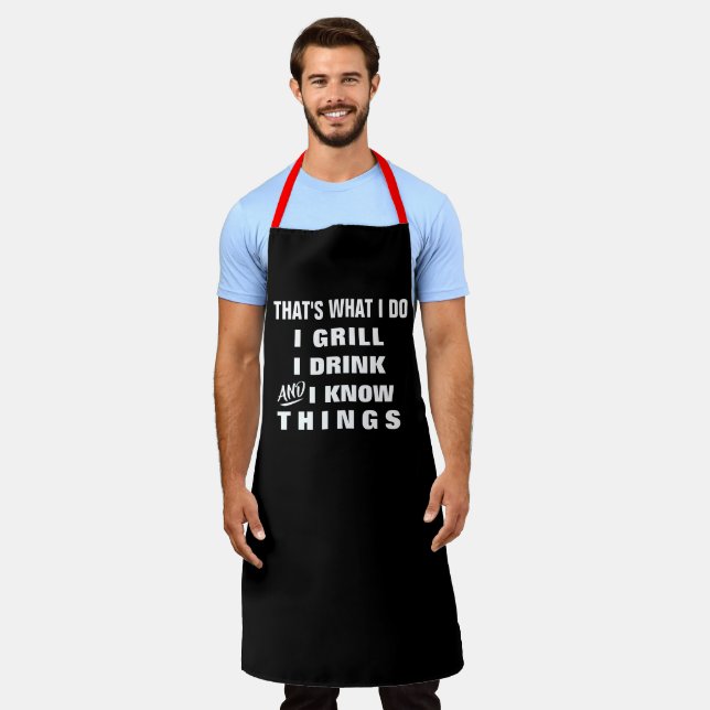 Custom Personalized Funny Mens Womens Chef Bakers Apron (Worn)