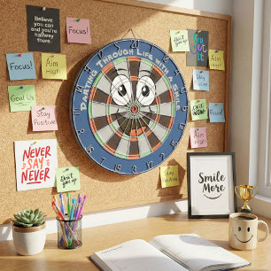 Custom Personalized Funny Smiling Face Dart Board