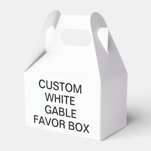Custom Personalized Gable Favor Box (Front Side)