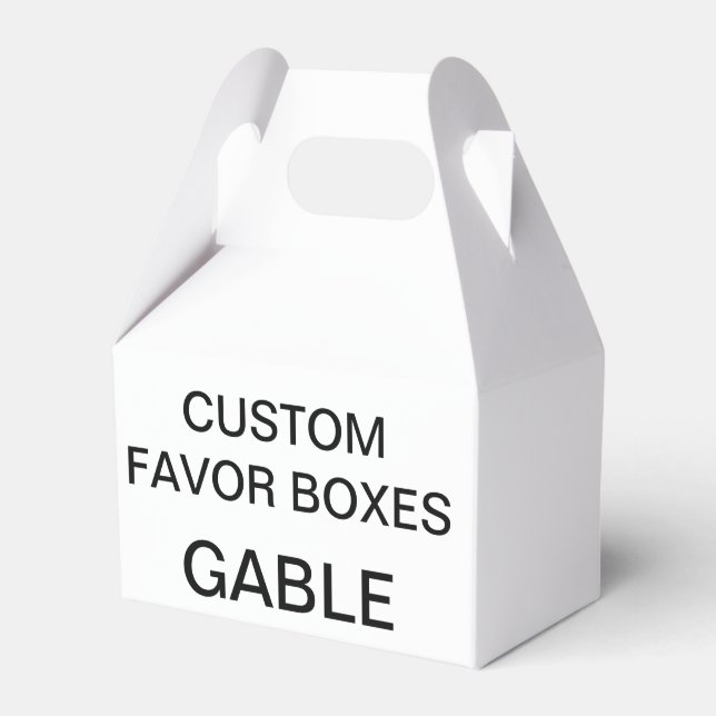 Custom Personalized Gable Favor Boxes Blank (Front Side)