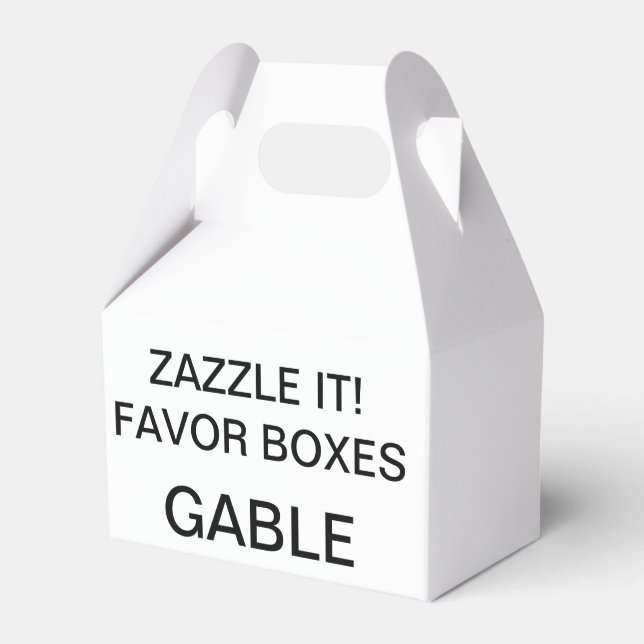 Custom Personalized Gable Favor Boxes Blank (Front Side)