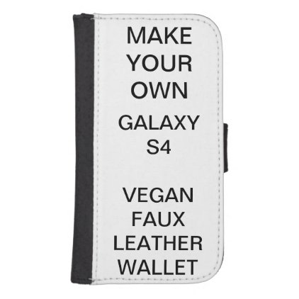 Custom Personalized Galaxy S4 Faux Leather Wallet