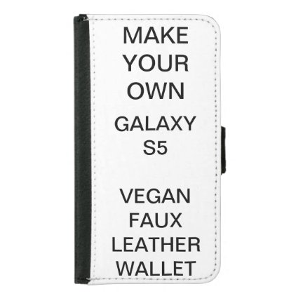 Custom Personalized Galaxy S5 Faux Leather Wallet