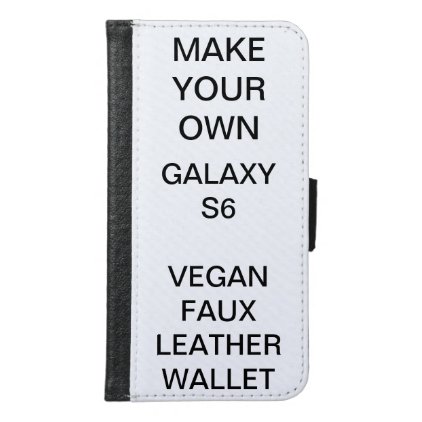 Custom Personalized Galaxy S6 Faux Leather Wallet