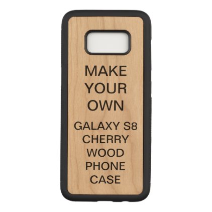 Custom Personalized Galaxy S8 Cherry Wood Case