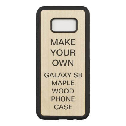 Custom Personalized Galaxy S8 Maple Wood Case