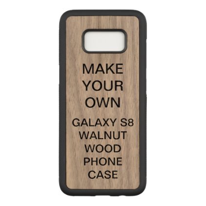 Custom Personalized Galaxy S8 Walnut Wood Case