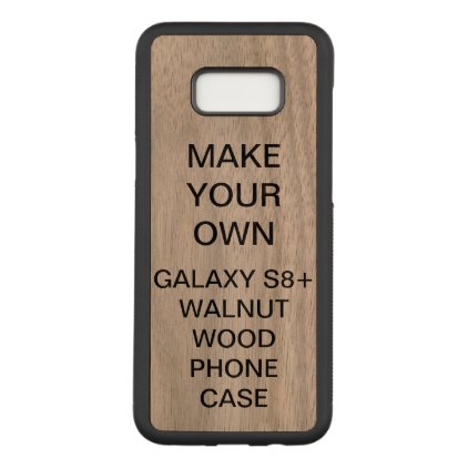 Custom Personalized Galaxy S8+ Walnut Wood Case
