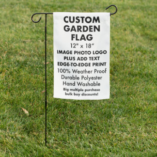 Custom Personalized GARDEN FLAG with BRACKET