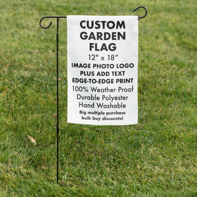 Custom Personalized GARDEN FLAG with BRACKET (In SItu)