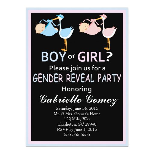 Custom Gender Reveal Invitations 3