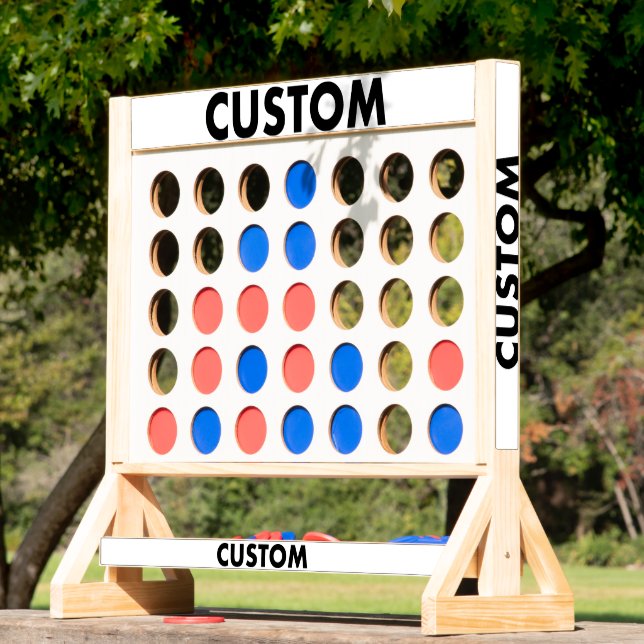 Custom Personalized Giant Fast Four Board Game 39" (Lawn)