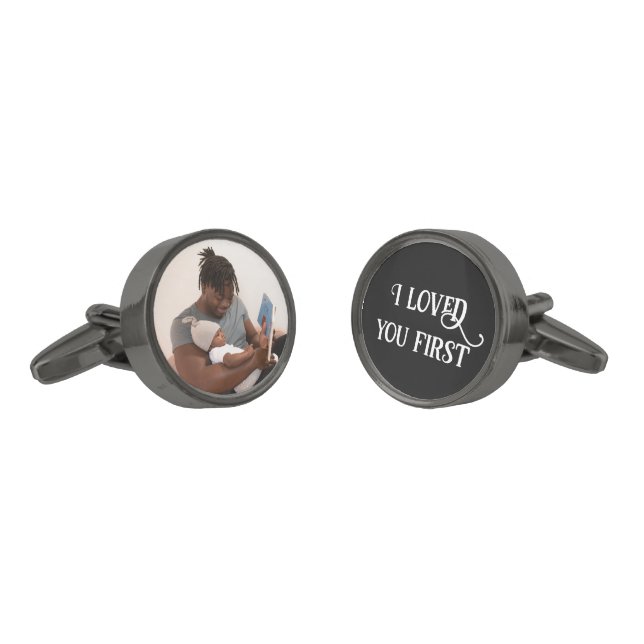 Custom Personalized Gift for Father of The Bride Cufflinks (Angled)