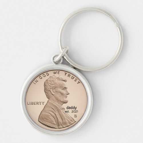 Custom Personalized Gift Penny Coin  Keychain