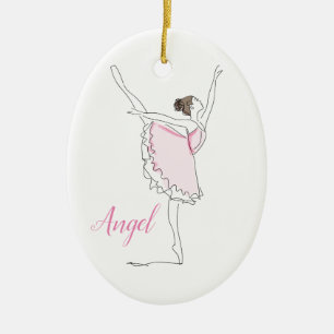 Custom Personalized Girls Ballerina Dance Ornament