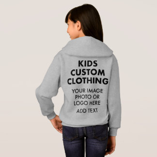 Custom Personalized GIRL'S PULLOVER HOODIE - GREY