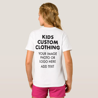 Custom Personalized GIRL'S T-SHIRT - WHITE
