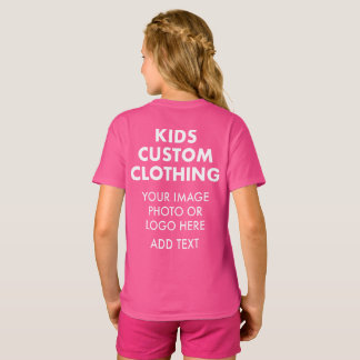 Custom Personalized GIRL'S T-SHIRT - WOW PINK