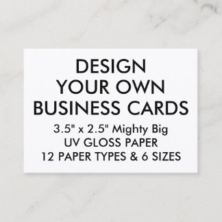 Custom Personalized GLOSS 3.5"x2.5" Business Cards