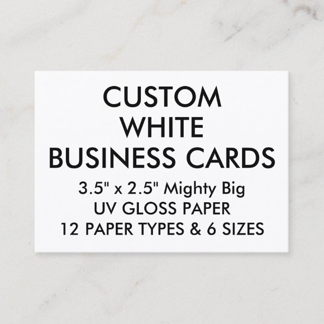 Custom Personalized GLOSS 3.5"x2.5" Business Cards (Front)