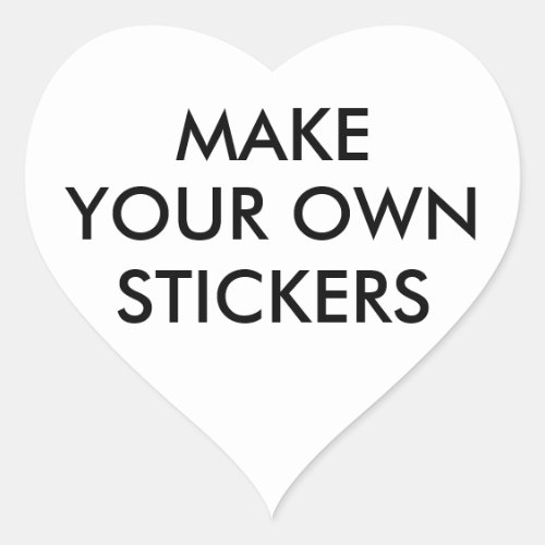 Custom Personalized Glossy Heart Shaped Stickers