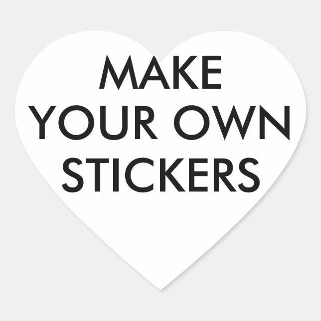 Custom Personalized Glossy Heart Shaped Stickers (Front)